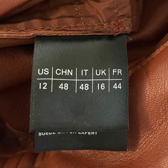 Lafayette 148 New York Sullivan Leather Shorts Size 12 - Picture 6 of 7